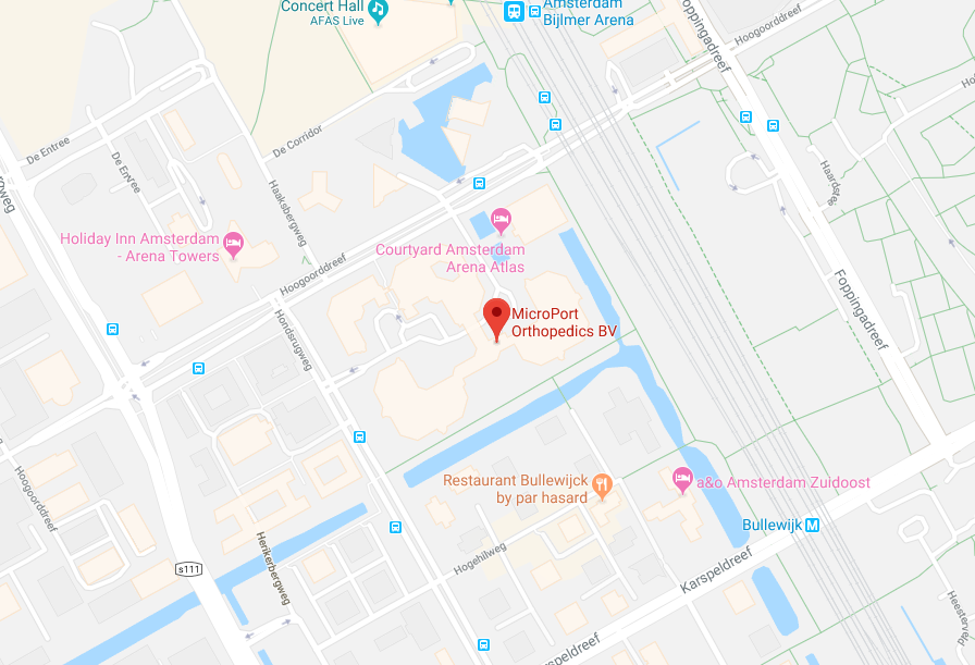 Microport Orthopedics Netherlands Map