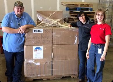 Clinical Affairs Team photo at a food bank